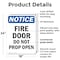 Signmission Fire Door Do Not Prop Open OSHA Notice Sign, Plastic, 18in W x 24in L, 2PK OS-2PACK-NS-P-1824-V-12574 - alternate 6